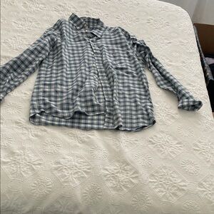 Vineyard Vines Blue and White Plaid Shirt